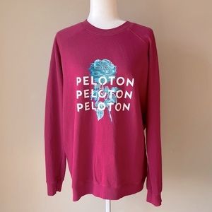 Peloton Everyday Oversized Crewneck Sweatshirt NWT - Size Medium - Dark Pink